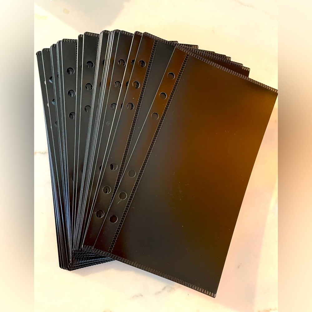 NEW Black Cash Envelopes set of 8